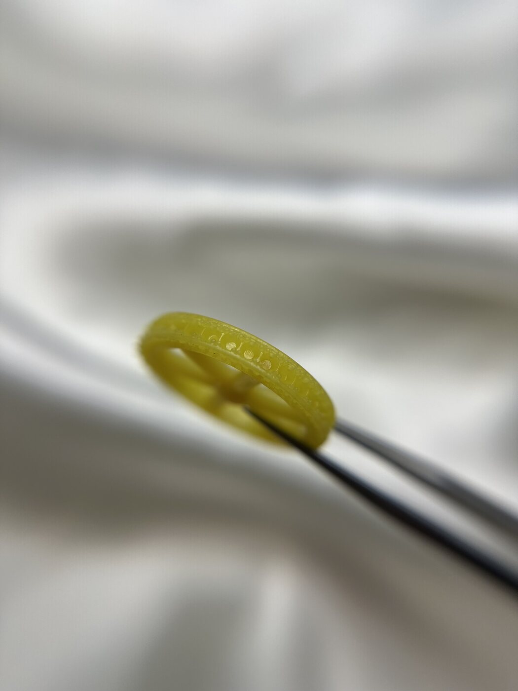 Wax model detail for a custom wedding band